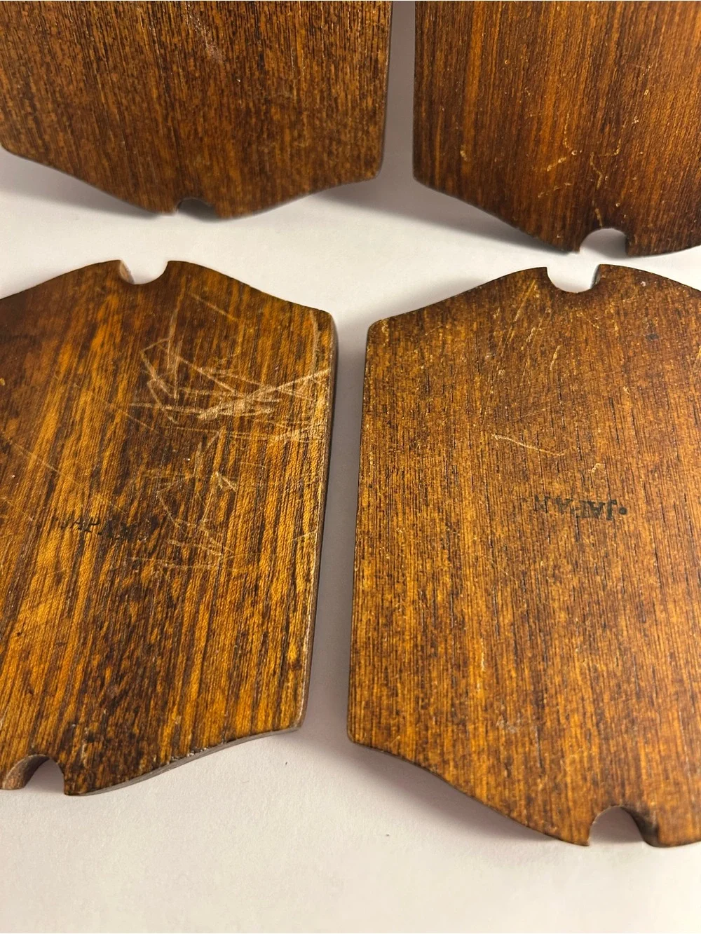 5 vintage coasters Woodcrest by Styson The Ships Inn 1802 Wood Pressed Cork SET